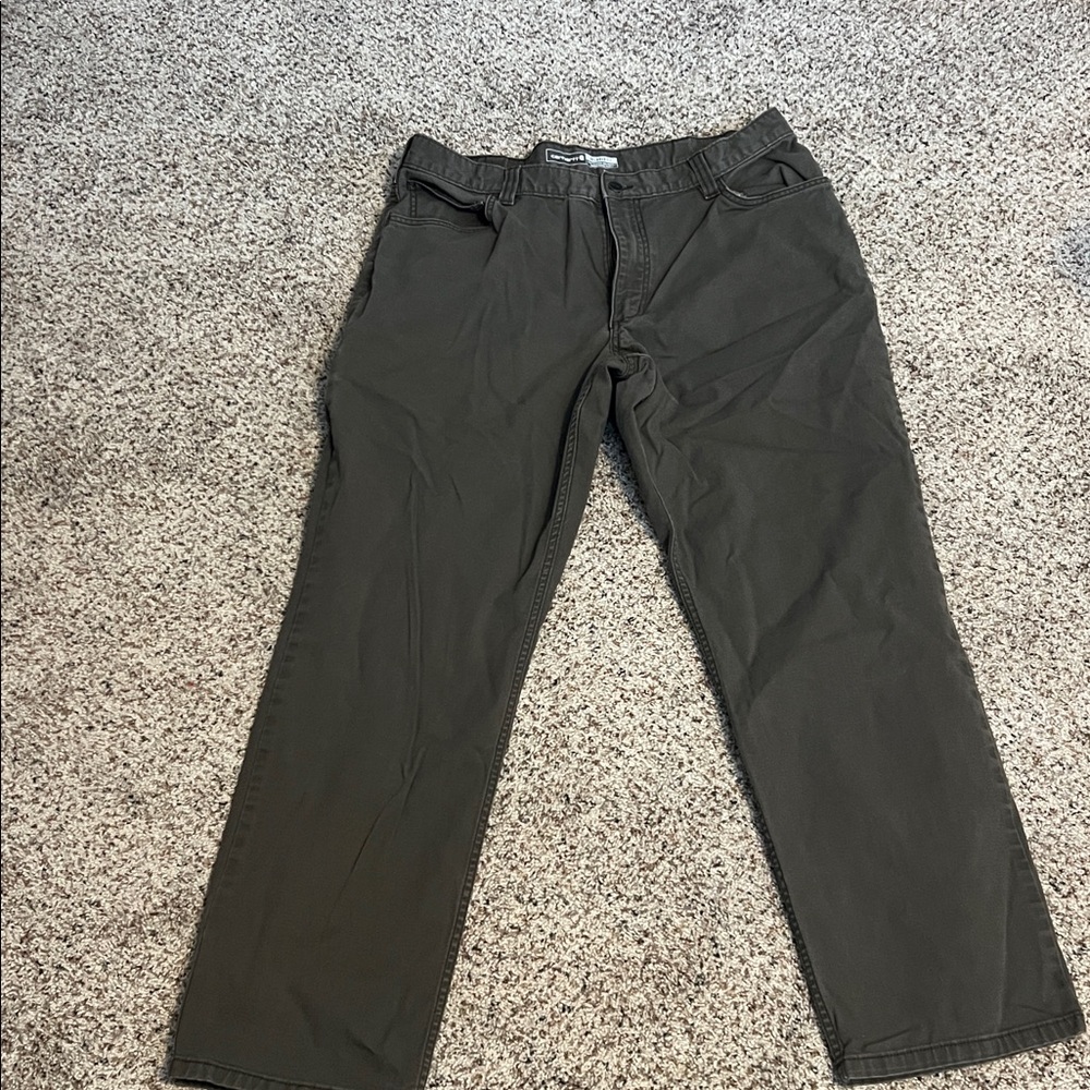Carhartt Medium Brown Relaxed Fit Trousers